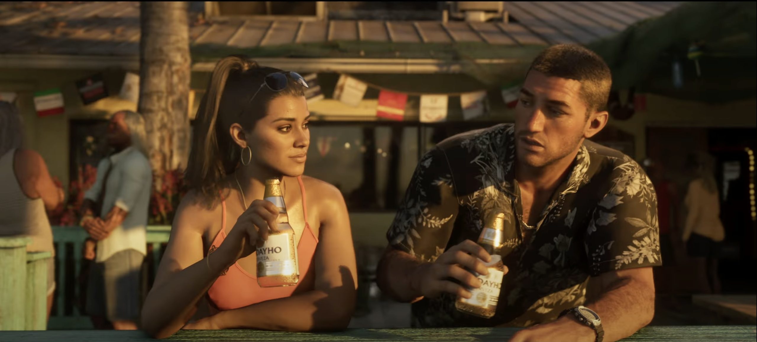 Lucia and Jason drinking beer in Grand Theft Auto GTA 6